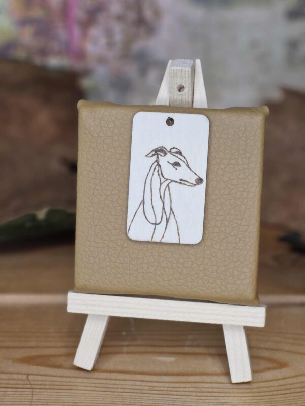 Schlüsselanhänger:Windhund im One-Line-Stil