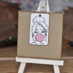 Schlüsselanhänger:Kaugummigedanken in Rosa