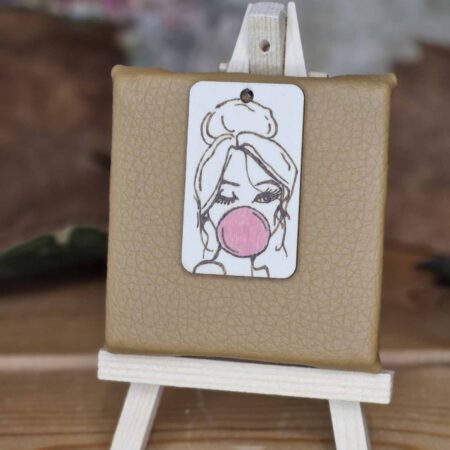 Schlüsselanhänger:Kaugummigedanken in Rosa